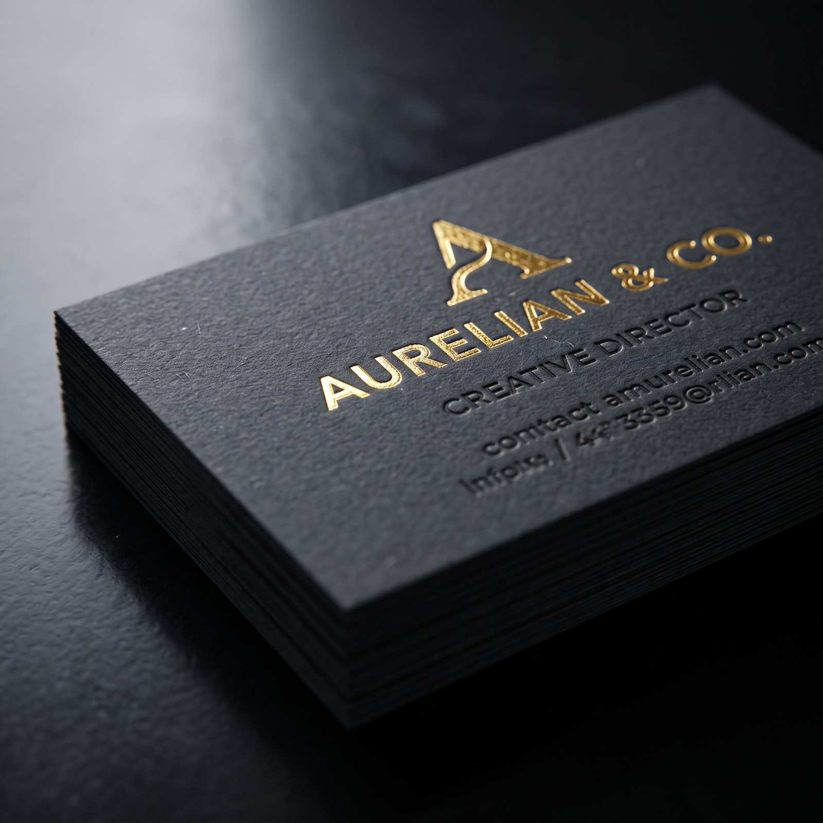 Finished Foil Business Cards