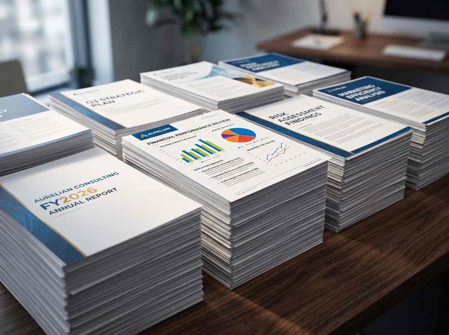 Stacked Corporate Documents