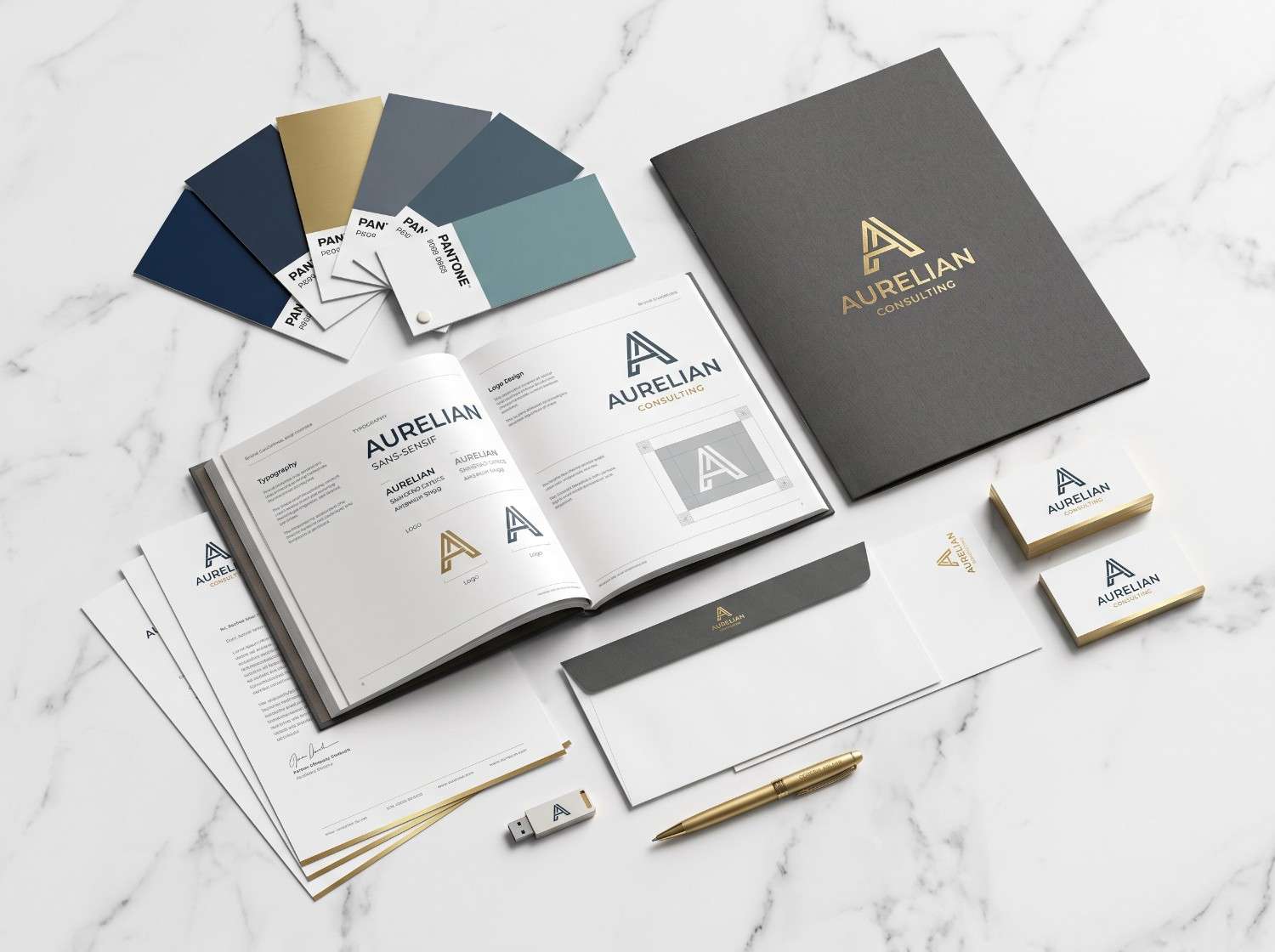 Corporate Brand Identity Guidelines Mockup