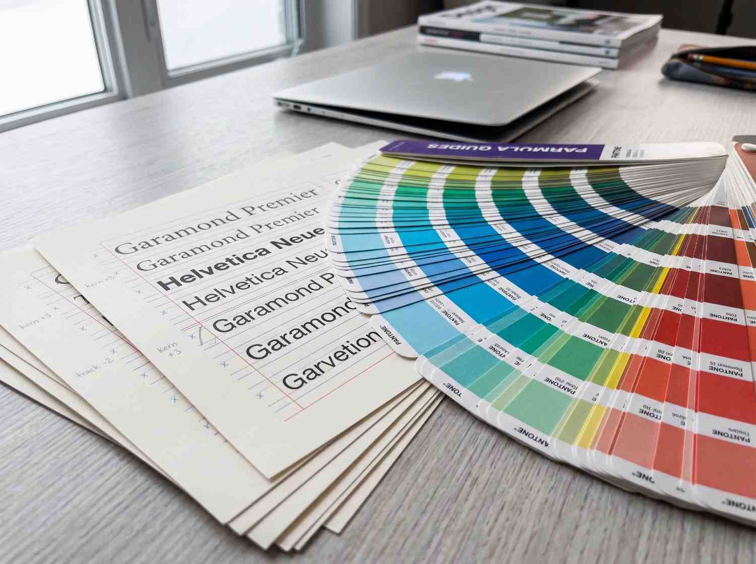 Typography and Color Swatches Desk