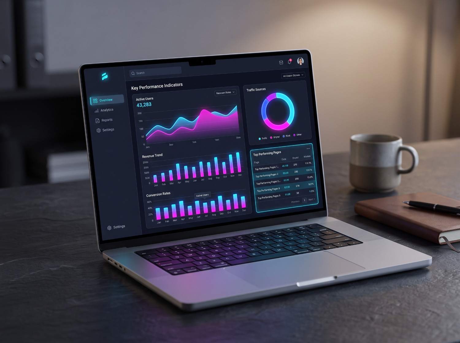 Custom Web Application Dashboard