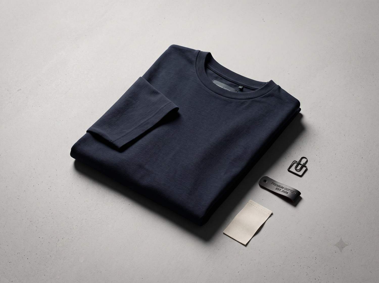 Premium Folded T-Shirt Mockup